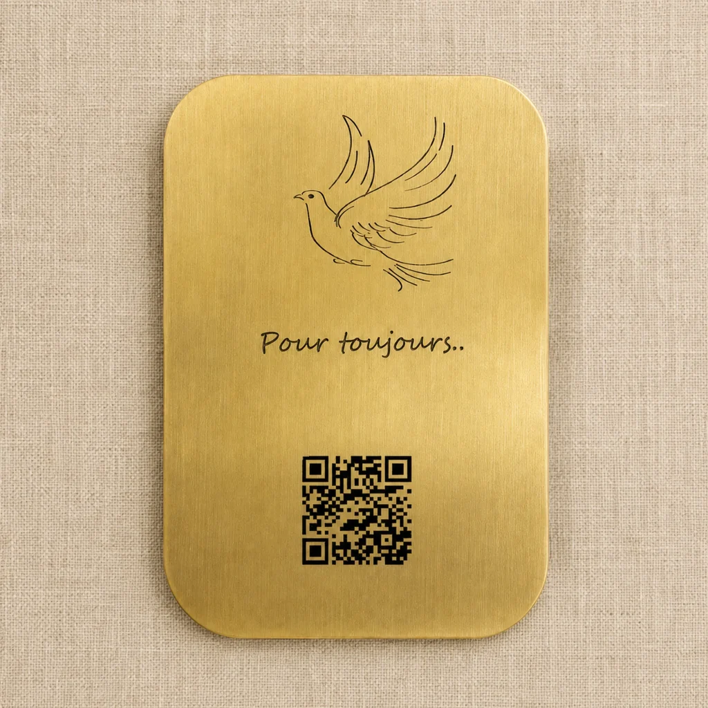 Grande plaque souvenir QR code